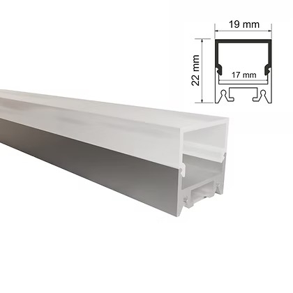 Perfil Sobrepor Alpertone Delta 20x19mm Barra 2 Metros  903A2L /  903B2L /  903P2L