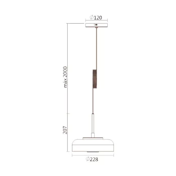 Pendente Spotline Dalli Vidro Cristal 5 watts 3000K Ø228x207mm 1182/1
