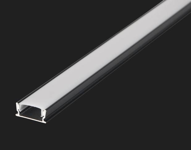 Perfil Sobrepor Nordecor Mov Preto 17x7mm Barra 2 metros 4330
