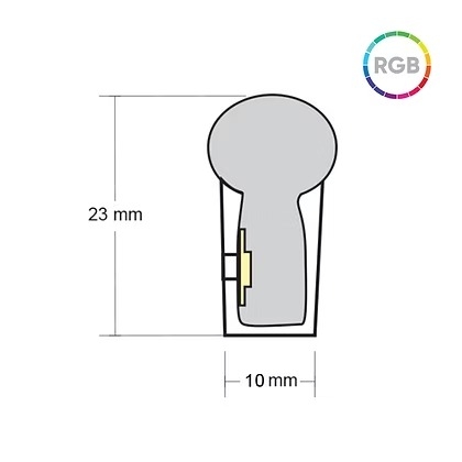 Neon Flex Ledline Flex Digital Alpertone RGB 14,4w/mt 24V 60 leds/mt IP65 (Sob Medida - Por Metro) 0252