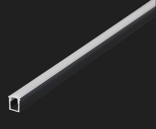 Perfil Sobrepor Nordecor Lite Preto 8x9mm Barra 2 metros 4314