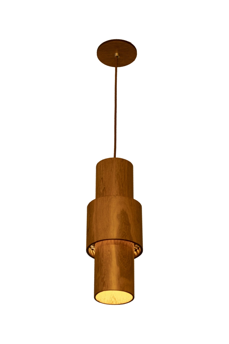 Pendente Classic Lar Saturno SL1544 Madeira 1L E27 Ø142x440mm 1212

