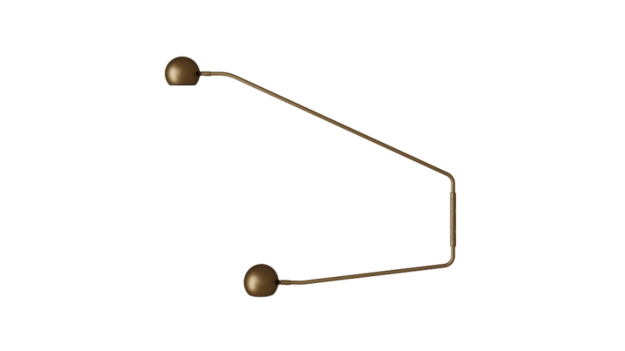 Arandela Foco Metallo Tavola Moon Articulada Ligação Direta 2L GU10 120x1002x821mm AR 178/LD