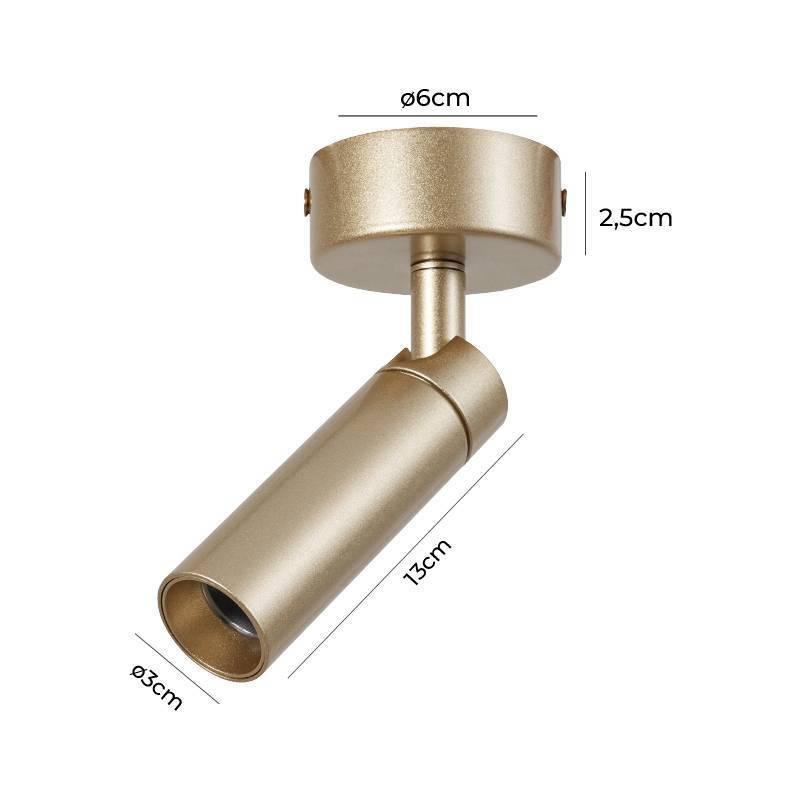 Spot Sobrepor Nordecor Blet 5 watts 24° IP20 3000K Dourado Bivolt Ø30x100mm 6995