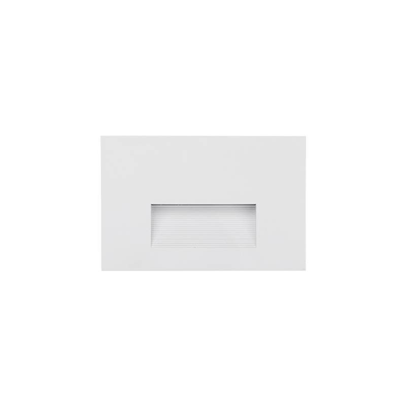 Balizador de Parede Nordecor Embutir Maja Linn Branco 2 watts IP65 3000K Bivolt 115x76x28mm 2976