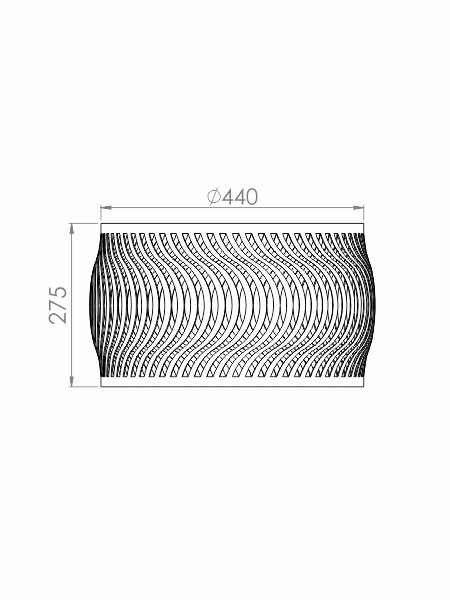 Pendente Classic Lar Ondas 45 Madeira 1L E27 Ø440x275mm 1071
