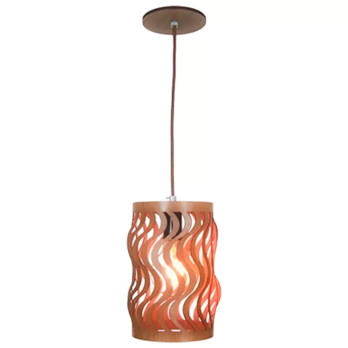 Pendente Classic Lar Dunas Pequeno 5 Madeira 1L E27 Ø135x220mm 1064
