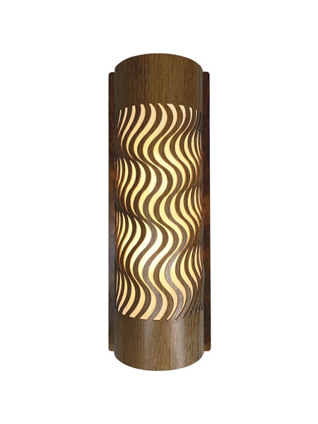 Arandela Classic Lar Dunas Longa Madeira 2L E27 400x150x105mm 1088
