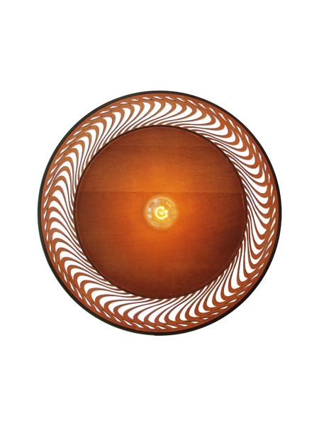 Pendente Classic Lar Ondas 45 Madeira 1L E27 Ø440x275mm 1071
