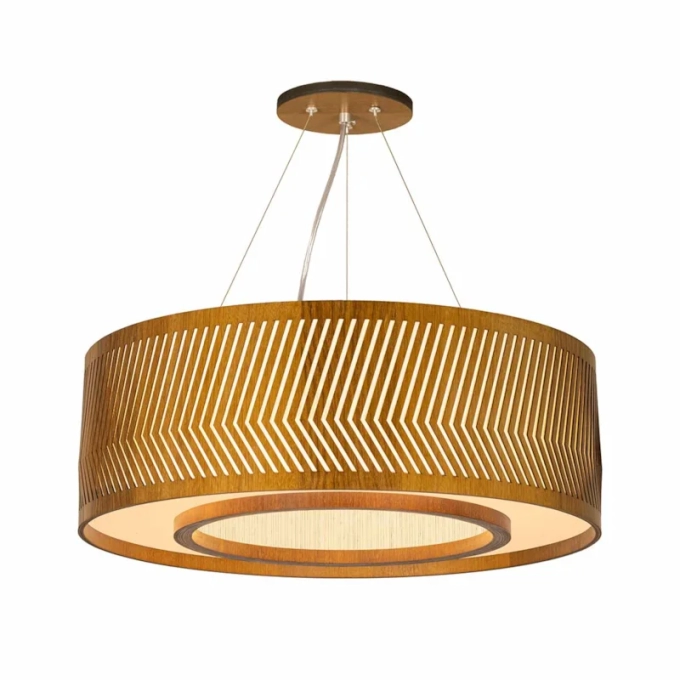 Pendente Classic Lar Balaio Anel 55 Madeira 5L E27 Ø550x185mm 1147
