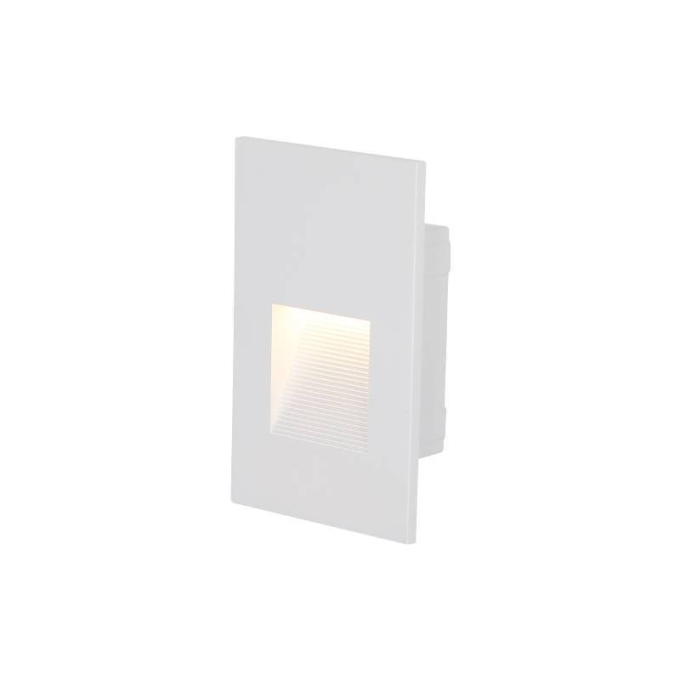 Balizador de Parede Nordecor Embutir Maja Vee Branco 2 watts IP65 3000K Bivolt 115x76x28mm 2974