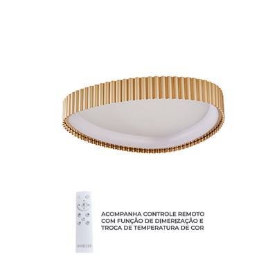 Plafon Nordecor Rivy 20 watts Multitemperatura Dourado 450x80mm 90016