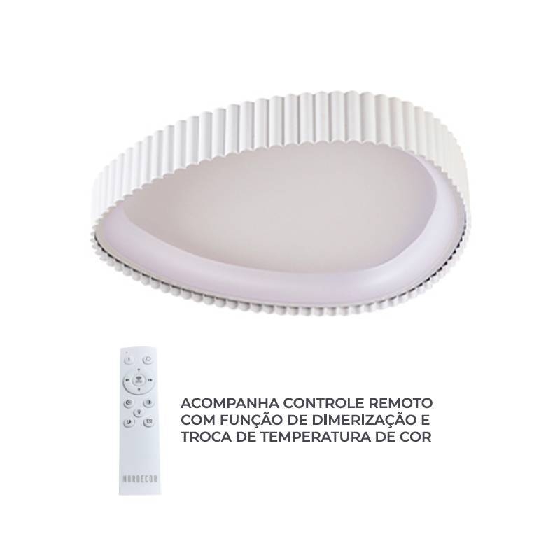 Plafon Nordecor Rivy 20 watts Multitemperatura Branco 450x80mm 90014