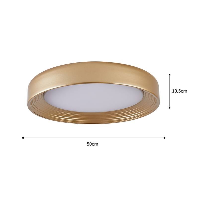 Plafon Nordecor Veta 36 watts Multitemperatura Dourado Ø500x105mm 90021