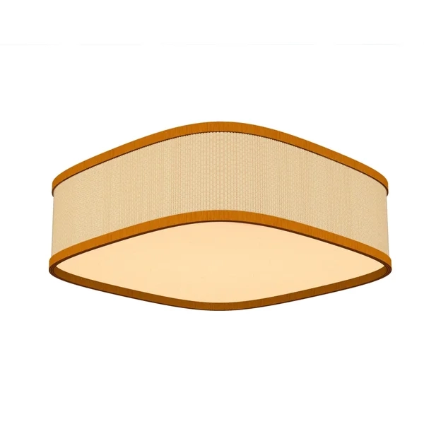 Plafon Classic Lar Palha Leve Lamé PL5517 Madeira 5L E27 Ø550x170mm 1271

