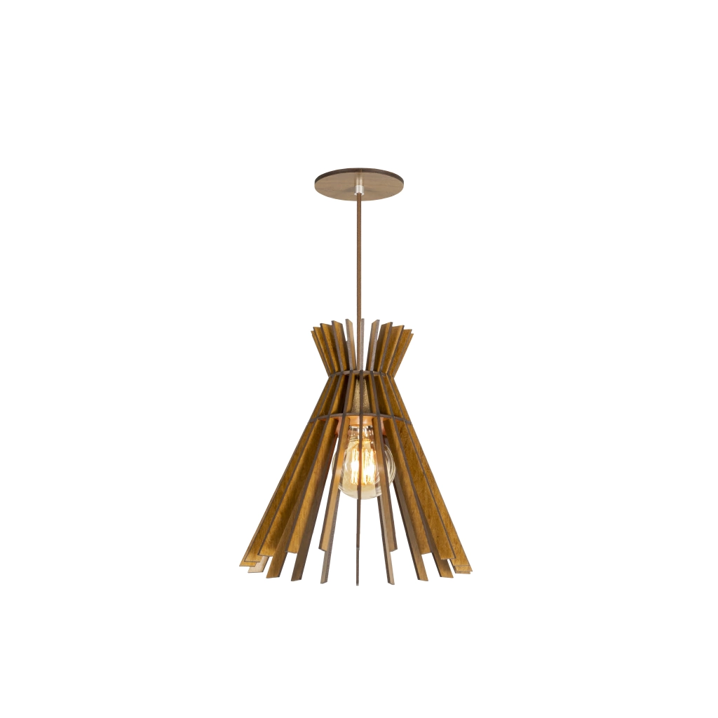 Pendente Classic Lar Ripada Catedral 1L E27 Ø280x300mm 1062
