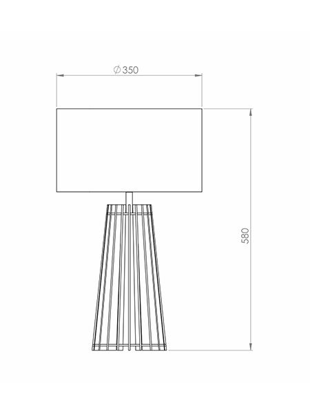 Abajur Classic Lar Spot Madeira e Tecido 1L E27 Ø350x590mm 1017

