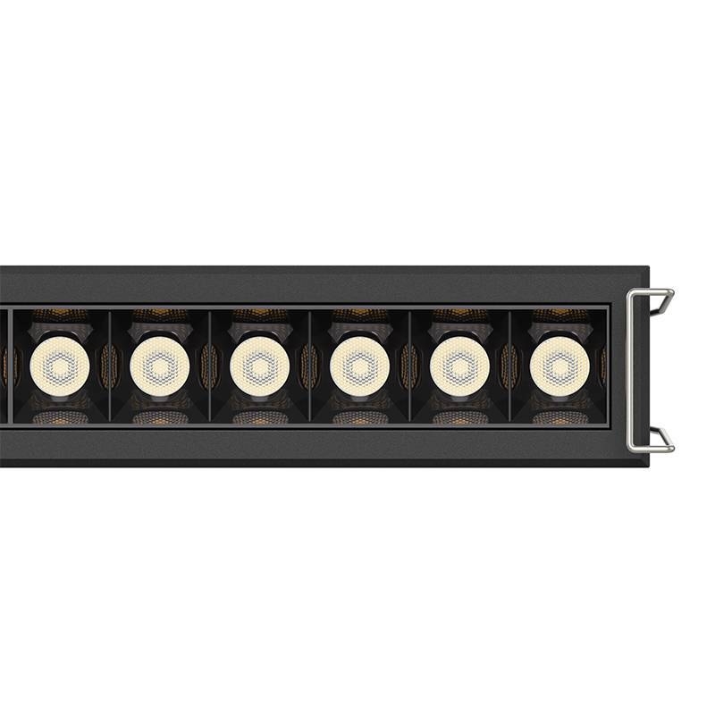 Embutido Nordecor Powerlux 12 Focos 18 watts Preto 2700K IRC97 36° Bivolt 109x32x40mm 80011