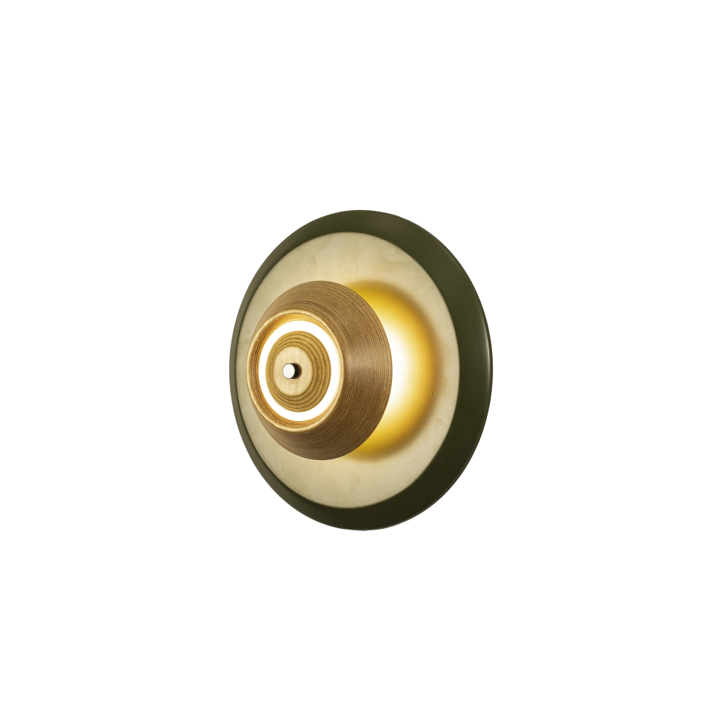 Arandela Classic Lar Atomo Madeira 10 watts 3000K Ø270x100mm 1361

