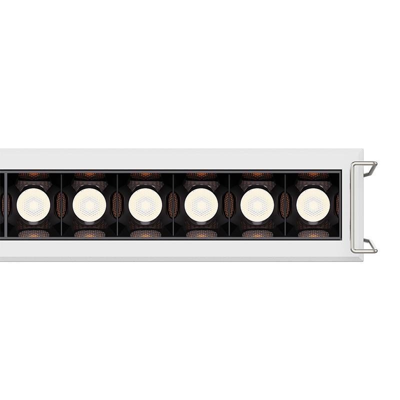 Embutido Nordecor Powerlux 12 Focos 18 watts Branco e Fundo Preto 2700K IRC97 36° Bivolt 109x32x40mm 80010