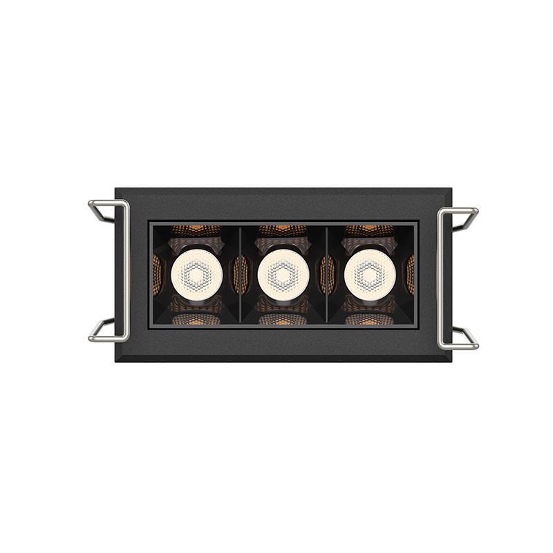 Embutido Nordecor Powerlux 3 Focos 5 watts Preto 2700K IRC97 36° Bivolt 62x32x40mm 80005
