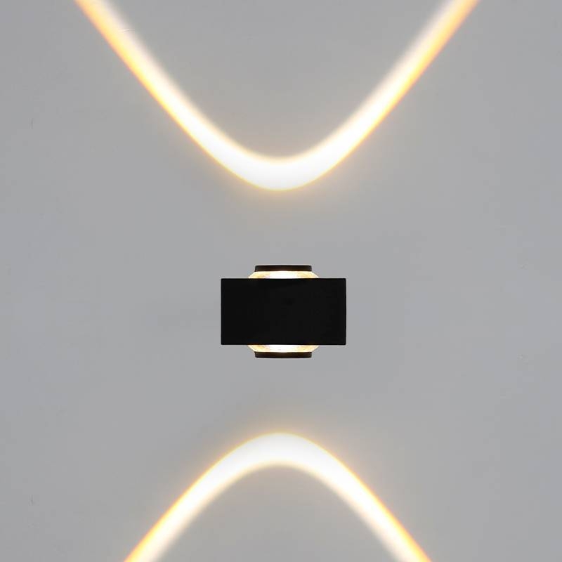 Arandela Nordecor Flou Uno 2 watts 2700K 40° IP65 Preto 42x48x30mm 2979