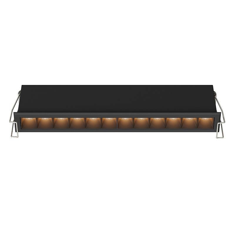 Embutido Nordecor Powerlux 12 Focos 18 watts Preto 2700K IRC97 36° Bivolt 109x32x40mm 80011