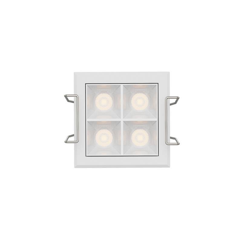 Embutido Nordecor Powerlux 4 Focos 7 watts Branco 2700K IRC97 36° Bivolt 52x52x40mm 80012