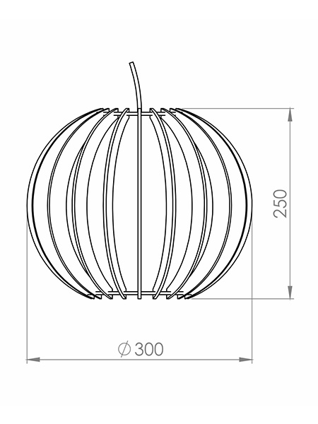 Pendente Classic Lar Esfera 30 1L E27 Ø300x250mm 1008