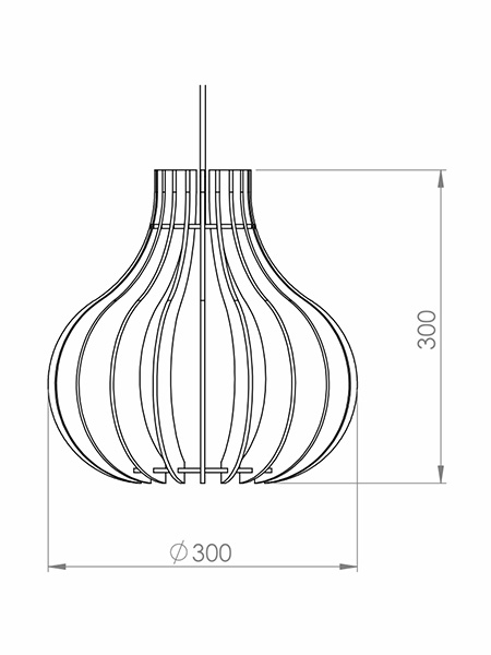 Pendente Classic Lar Gota 30 1L E27 Ø300x300mm 1026