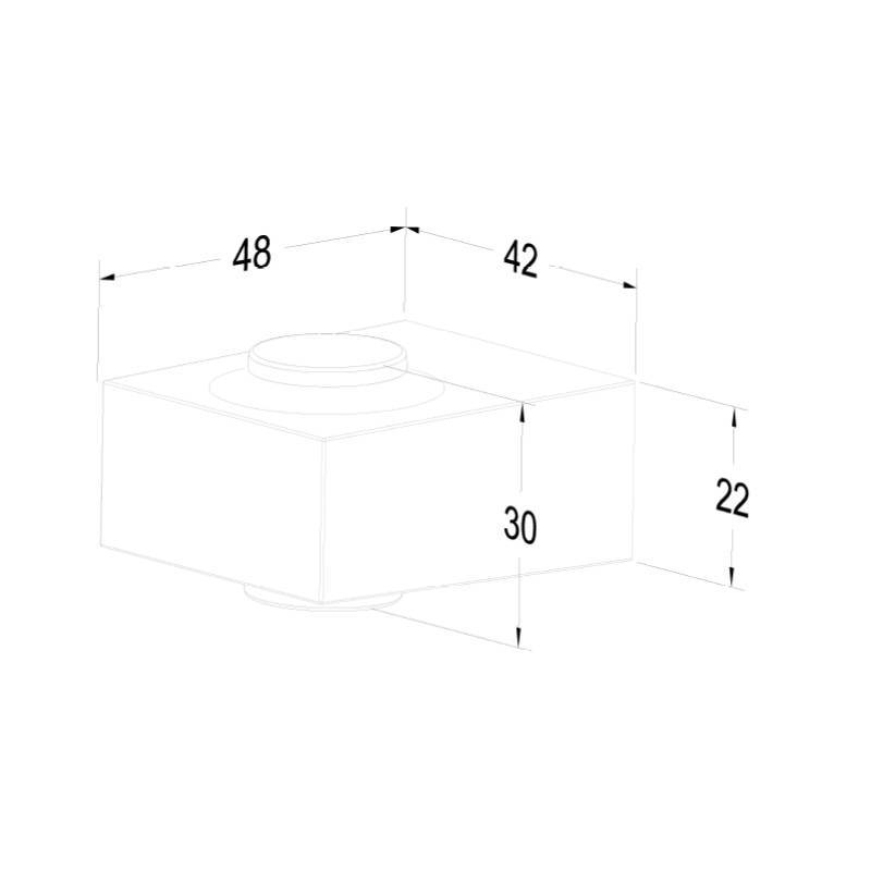 Arandela Nordecor Flou Uno 2 watts 2700K 40° IP65 Branco 42x48x30mm 2978