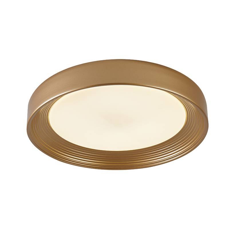 Plafon Nordecor Veta 36 watts Multitemperatura Dourado Ø500x105mm 90021