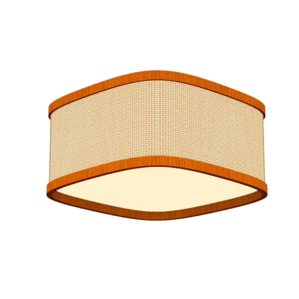 Plafon Classic Lar Palha Leve Lamé PL3517 Madeira 2L E27 Ø350x170mm 1269

