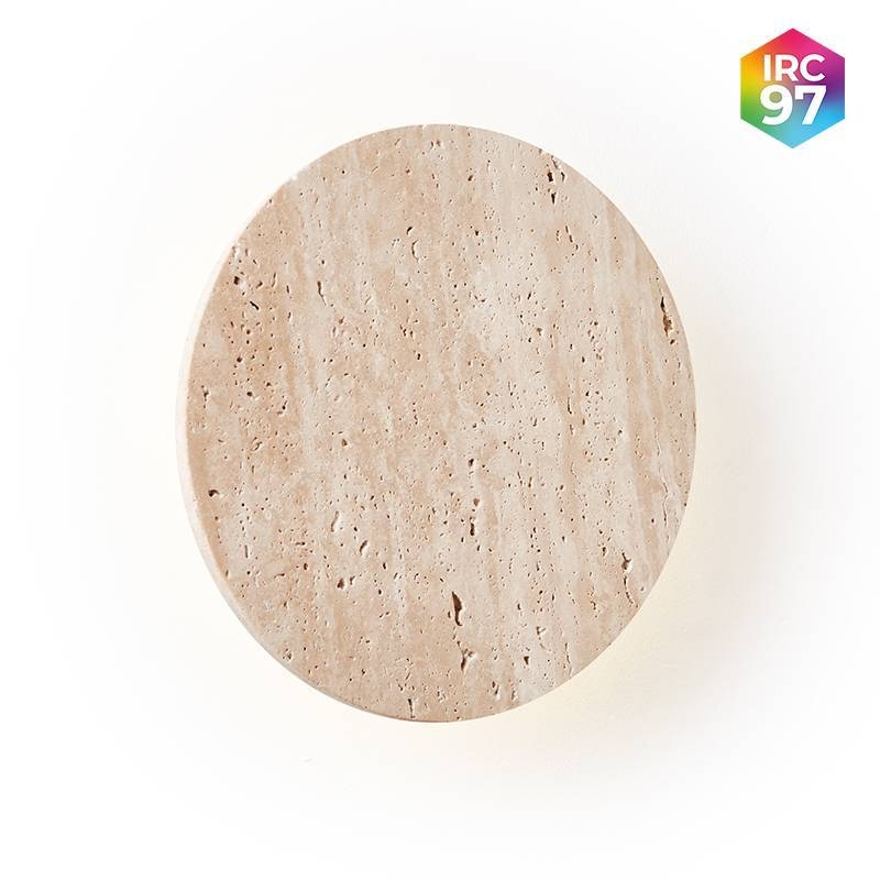 Arandela Nordecor Tivo Sole 6 watts 3000K IRC97 Mármore Travertino Ø150mm 90005