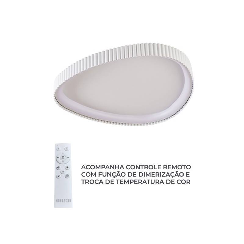 Plafon Nordecor Rivy 36 watts Multitemperatura Branco 650x80mm 90015