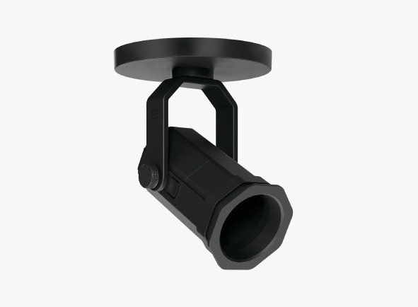 Spot Stella Stage com Canopla Preto 1L MR11/MR16 Ø72x120mm STL25454PTO