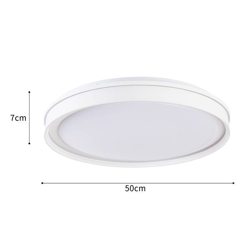 Plafon Nordecor Glyner 33 watts Multitemperatura Branco Ø500x70mm 90034