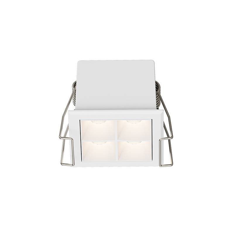 Embutido Nordecor Powerlux 4 Focos 7 watts Branco 2700K IRC97 36° Bivolt 52x52x40mm 80012