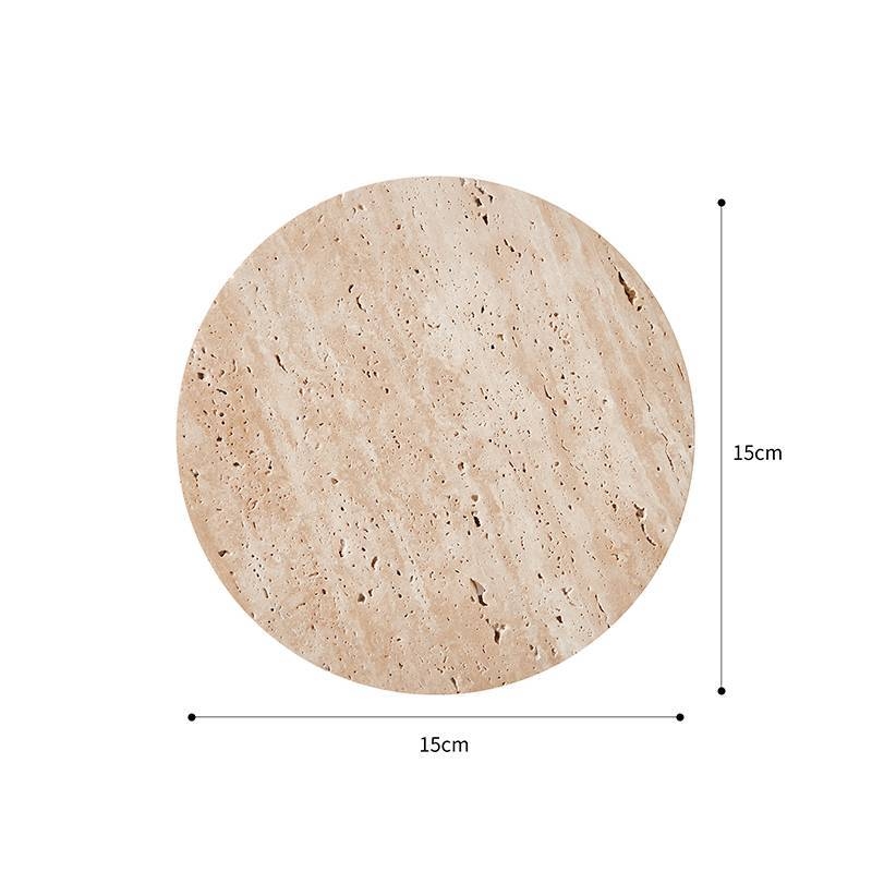 Arandela Nordecor Tivo Sole 6 watts 3000K IRC97 Mármore Travertino Ø150mm 90005