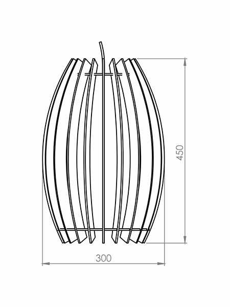Pendente Classic Lar Tambor 30 1L E27 Ø300x450mm 1013
