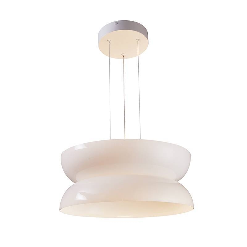 Pendente Nordecor Dommi 20 watts 2700K IRC97 Vidro Branco Ø430x180mm 90003