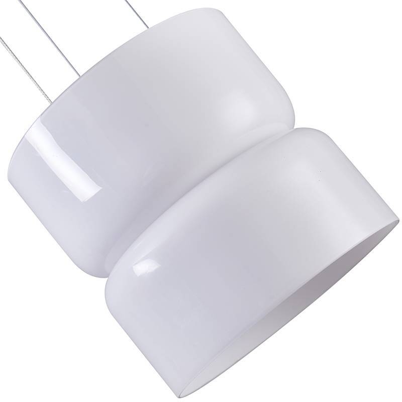 Pendente Nordecor Dommi 20 watts 2700K IRC97 Vidro Branco Ø220x220mm 90004