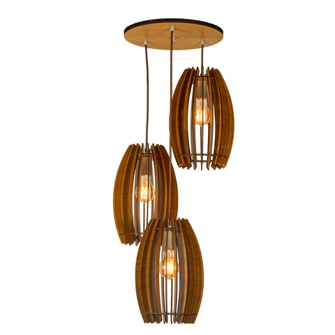 Pendente Classic Lar Conjunto 3 Tambores 20 3L E27 Ø200x300mm 1317