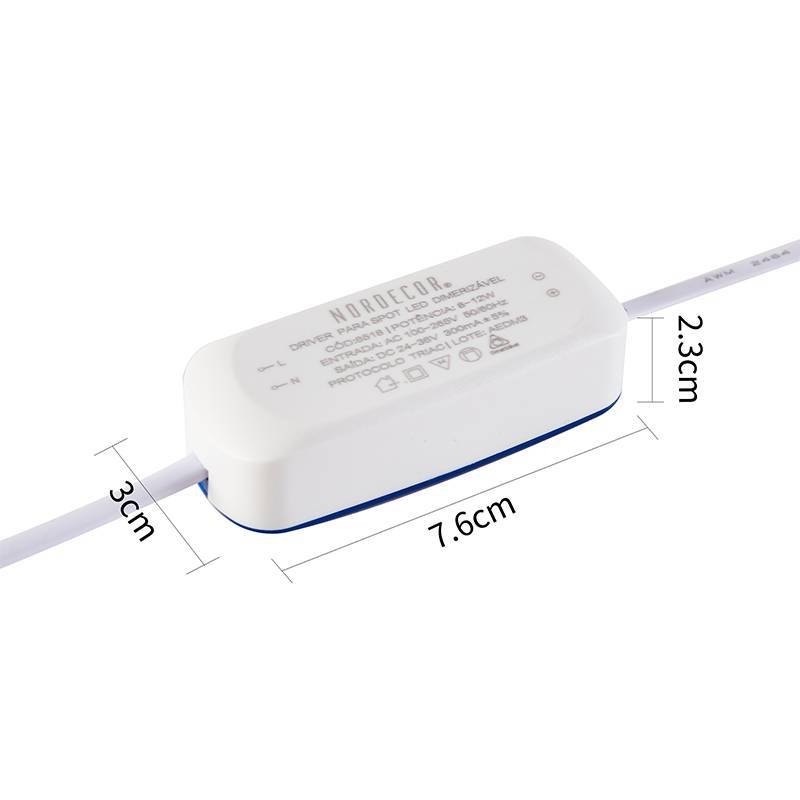 Driver Nordecor Dimerizável Triac para Spots 8-12 watts 24-36V 300MA 6518