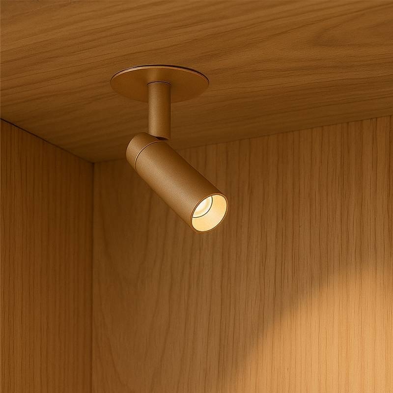 Spot Embutir Nordecor Blet 5 watts 24° IP20 3000K Dourado Bivolt Ø30x100mm 6994
