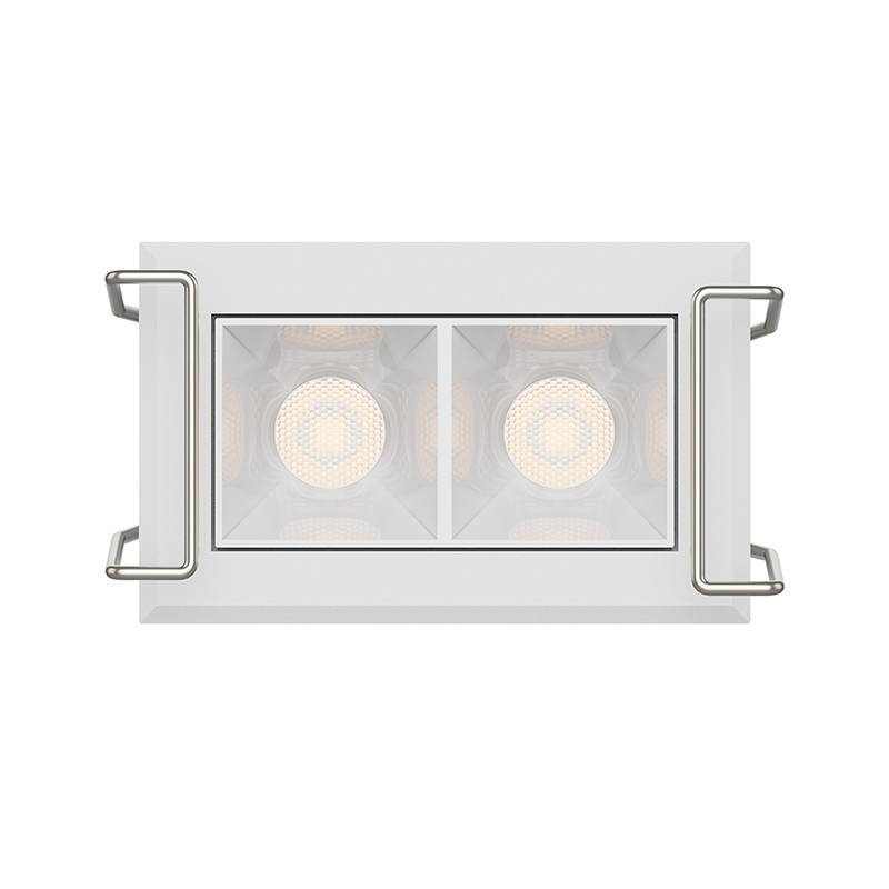 Embutido Nordecor Powerlux 2 Focos 3 watts Branco 2700K IRC97 36° Bivolt 52x32x40mm 80000
