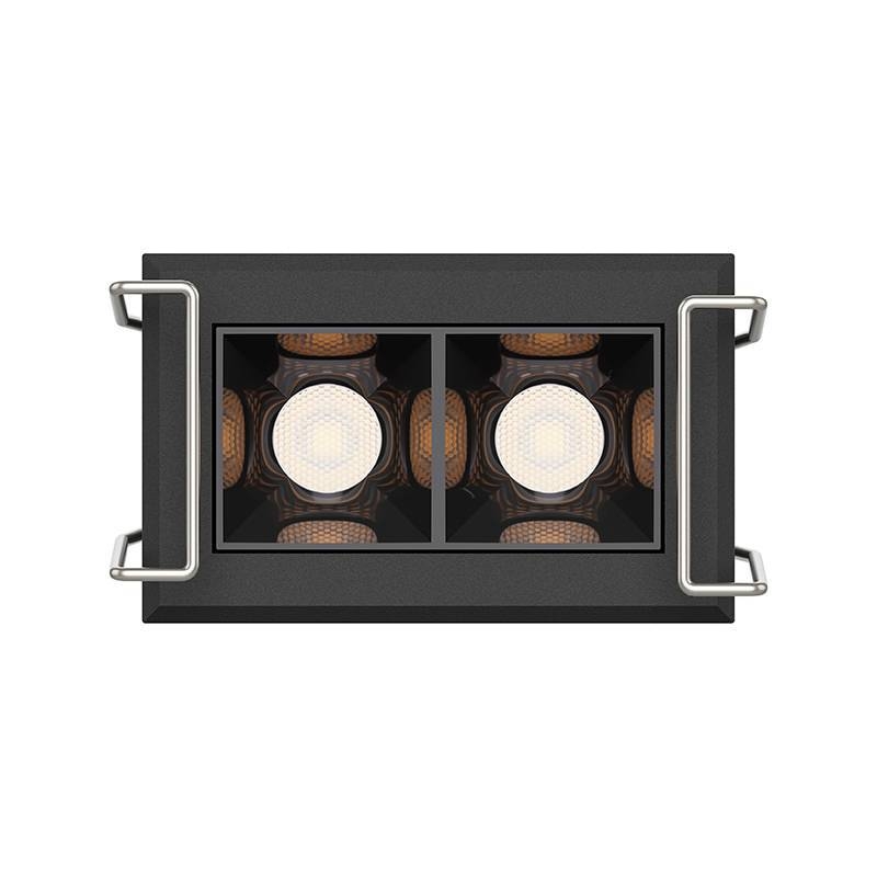 Embutido Nordecor Powerlux 2 Focos 3 watts Preto 2700K IRC97 36° Bivolt 52x32x40mm 80002