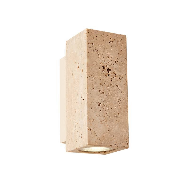 Arandela Nordecor Tivo Retangular 1L MR16 Mármore Travertino 65x160mm 90007