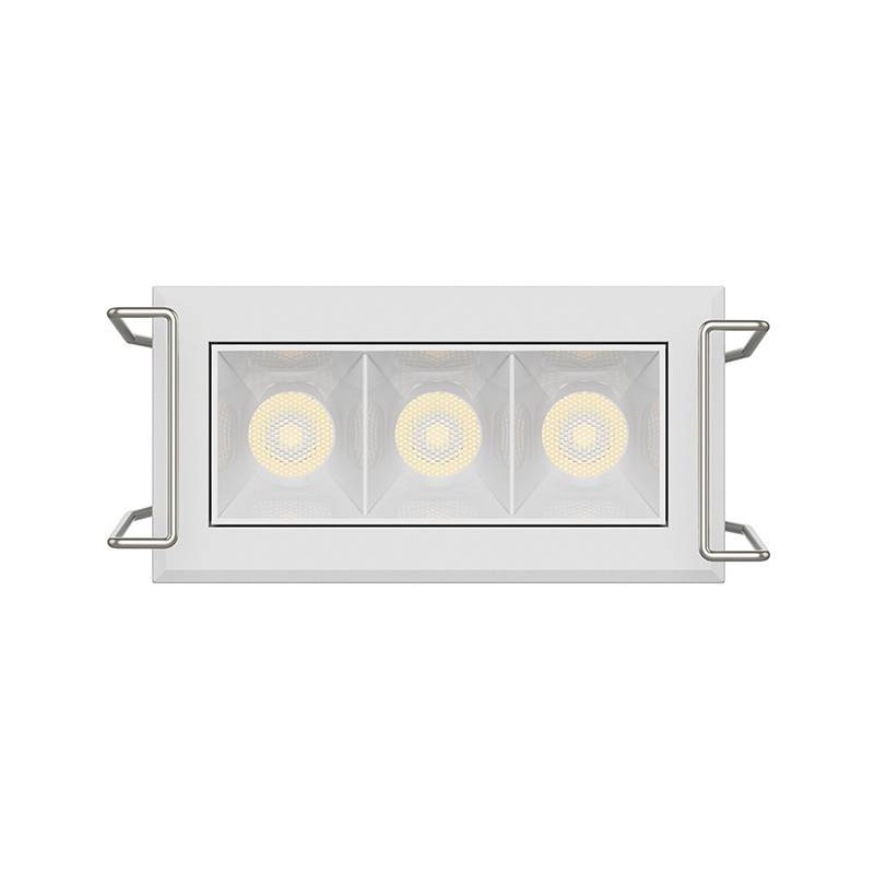 Embutido Nordecor Powerlux 3 Focos 5 watts Branco 2700K IRC97 36° Bivolt 62x32x40mm 80003
