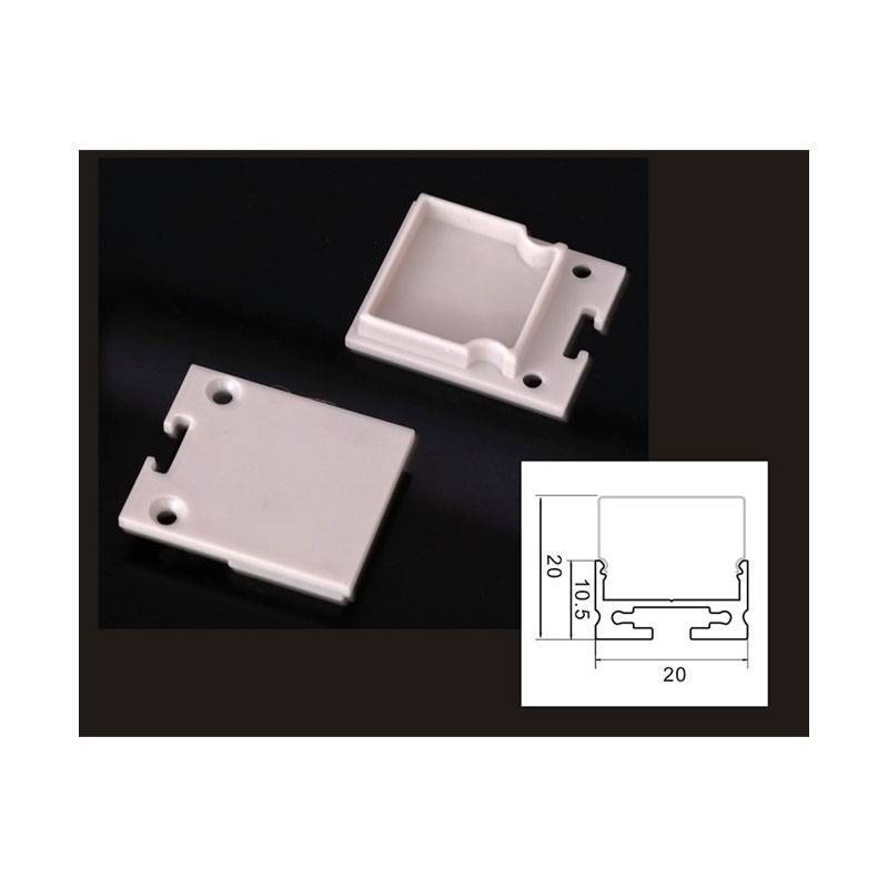 Kit Tampa Nordecor para Perfil Vetro Branco de Sobrepor 10 unidades 4146